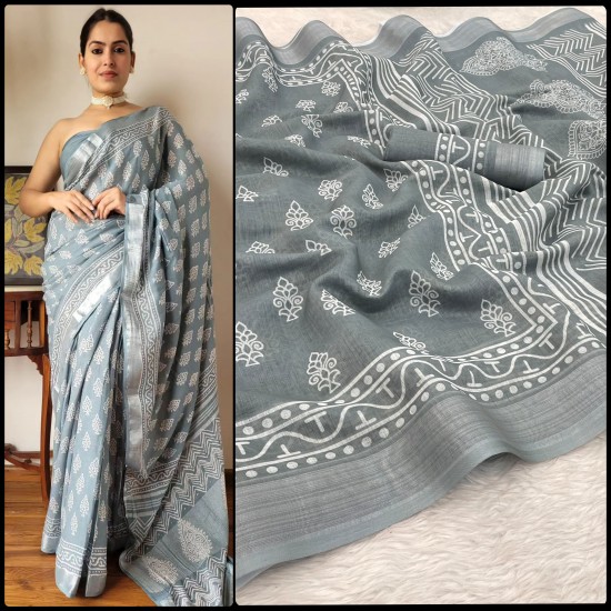 Linen Saree
