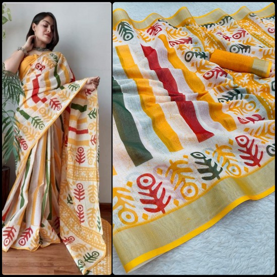 Linen Saree