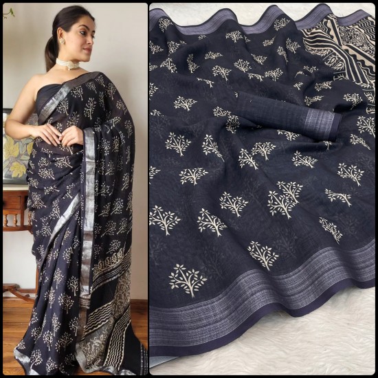 Linen Saree