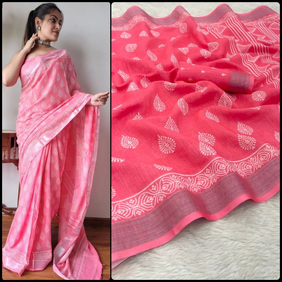 Linen Saree