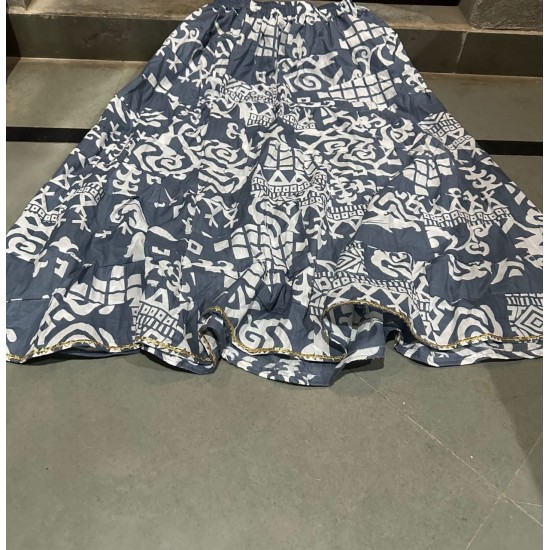 Printed Cotton Flare Skirts
