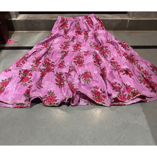 Printed Cotton Flare Skirts