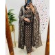 Brown Block Print Cotton Suit Set