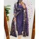 Purple Block Pront Cotton Suit