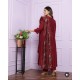 Maroon Bloom Rayon Suit Set