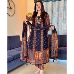 Midnight Heritage Anarkali Set Midnight Heritage Anarkali Set