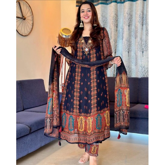 Midnight Heritage Anarkali Set