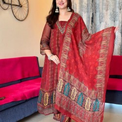 Rust Royal Anarkali Set Rust Royal Anarkali Set