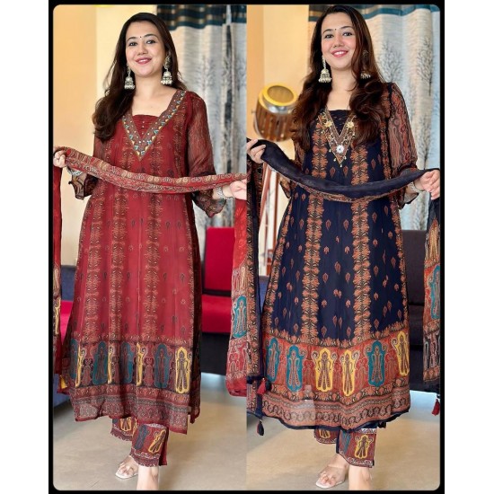 Midnight Heritage Anarkali Set