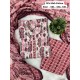 Blush Bloom Printed Cotton Suit – 3PC Slub Set