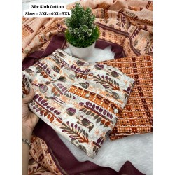 Blush Bloom Printed Cotton Suit – 3PC Slub Set