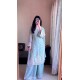 Pastel Blue Elegance Embroidered Suit
