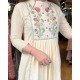 Elegant Ivory Floral Embroidered Anarkali Suit