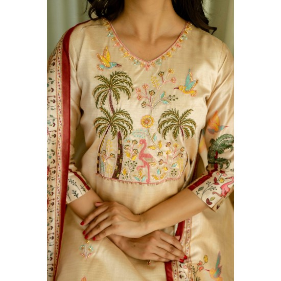 Ivory Breeze Digital Print Suit Set