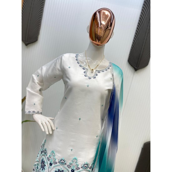 Ivory Elegance Embroidered Suit