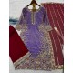 Royal Orchid & Maroon Embroidered Sharara Suit