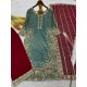 Regal Teal & Maroon Embroidered Sharara Suit