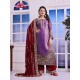 Royal Orchid & Maroon Embroidered Sharara Suit