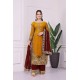 Mustard Gold Royal Embroidered Sharara Suit