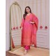 Pink Charm Bandhej Printed Suit Set
