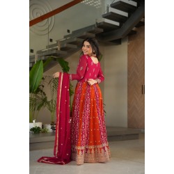 Gulnaar Embroidered Anarkali Set