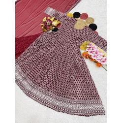 Maroon Embroidered Anarkali Suit Maroon Embroidered Anarkali Suit