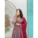 Maroon Embroidered Anarkali Suit