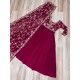 Royal Maroon Embroidered Anarkali Set