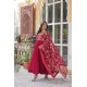 Royal Maroon Embroidered Anarkali Set