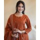 Rust Tribal Handblock Print Suit Set
