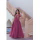 Rosewood Elegance Embroidered Gown