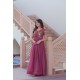 Rosewood Elegance Embroidered Gown