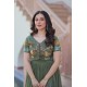 Olive Charm Embroidered Gown