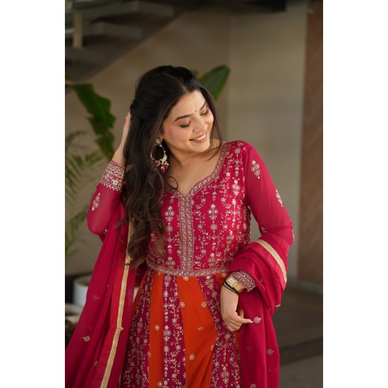 Gulnaar Embroidered Anarkali Set