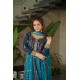 Navy Blue & Teal Royal Zari Embroidered Anarkali Suit