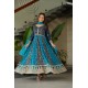 Navy Blue & Teal Royal Zari Embroidered Anarkali Suit