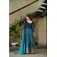 Navy Blue & Teal Royal Zari Embroidered Anarkali Suit