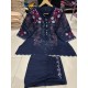 Blue Blossom Embroidered Co-Ord Set  Blue Blossom Embroidered Co-Ord Set
