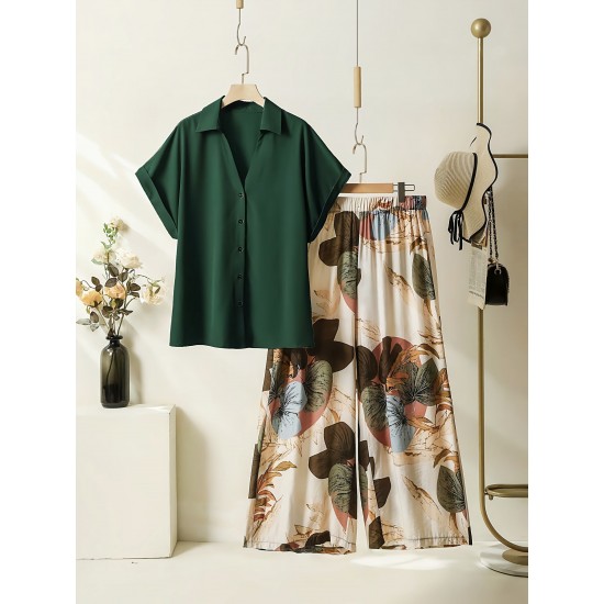 Emerald Bloom Co-ord Set