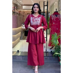 Royal Essence Coord Set – Maroon