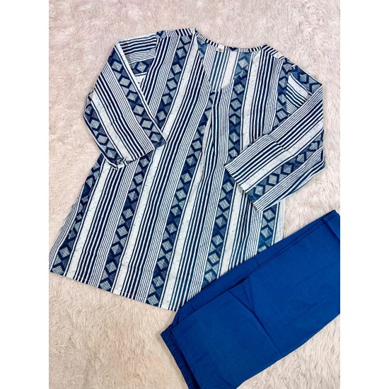 Indigo Breeze Cotton Coord Set