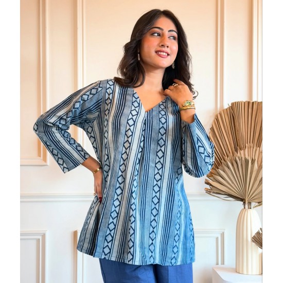 Indigo Breeze Cotton Coord Set