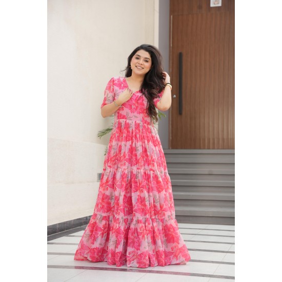 Bloom Flair Georgette Gown Bloom Flair Georgette Gown