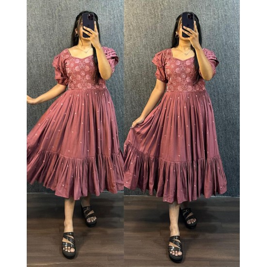 Rosewood Ruffle Flared Dress  Rosewood Ruffle Flared Dress