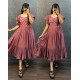 Rosewood Ruffle Flared Dress  Rosewood Ruffle Flared Dress