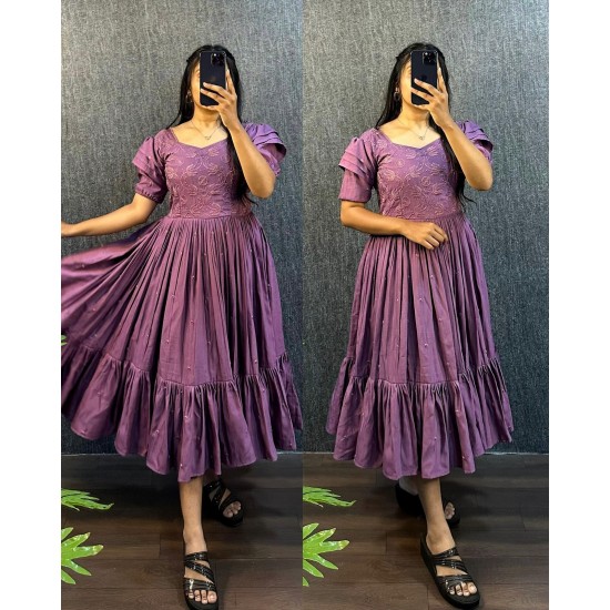 Mauve Bloom Flared Dress Mauve Bloom Flared Dress