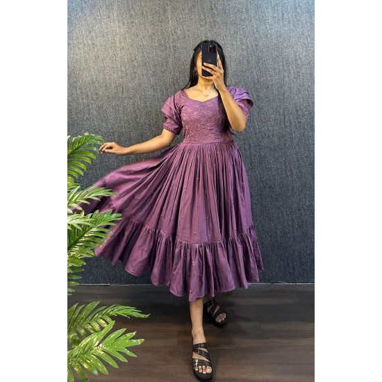 Mauve Bloom Flared Dress Mauve Bloom Flared Dress