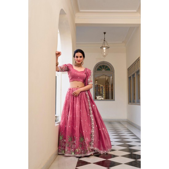 Royal Rani Pink Gold Crush Lehenga Set