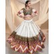 Multicolor Embroidered Mirror Work Choli with White Lehenga