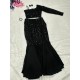 Midnight Black Sequin Mermaid Lehenga Set